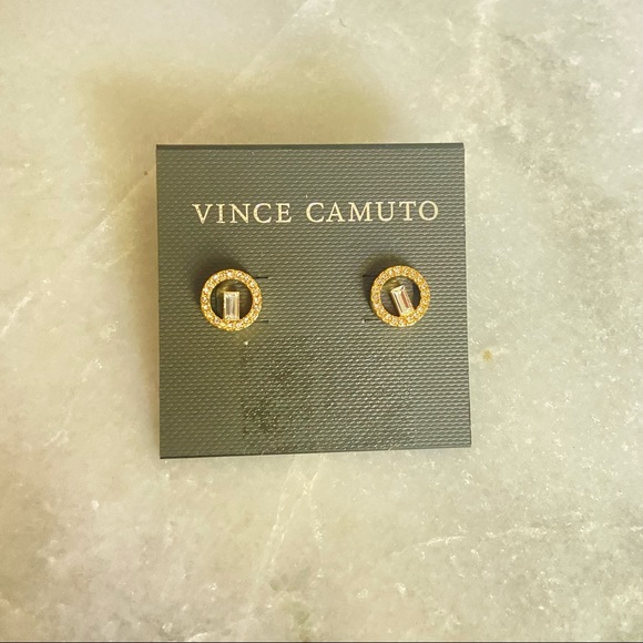 Vince Camuto Jewelry - Vince Camuto Gold tone Earrings Rhinestone Studs